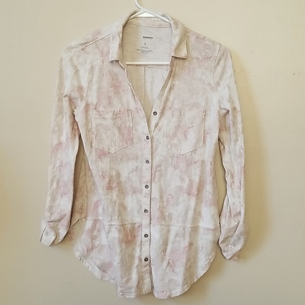 Flower print button up
